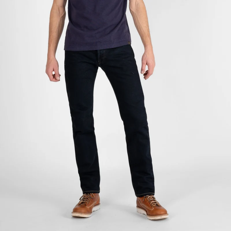 IH-777s-21od 21 oz. Slim Tapered Indigo Overdyed Black