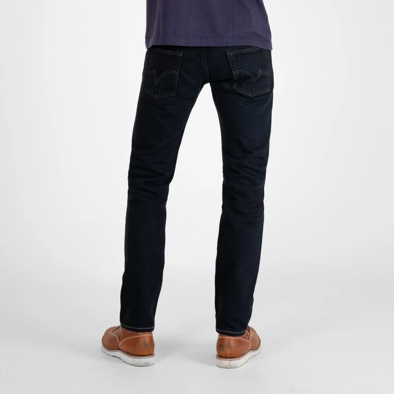 IH-777s-21od 21 oz. Slim Tapered Indigo Overdyed Black