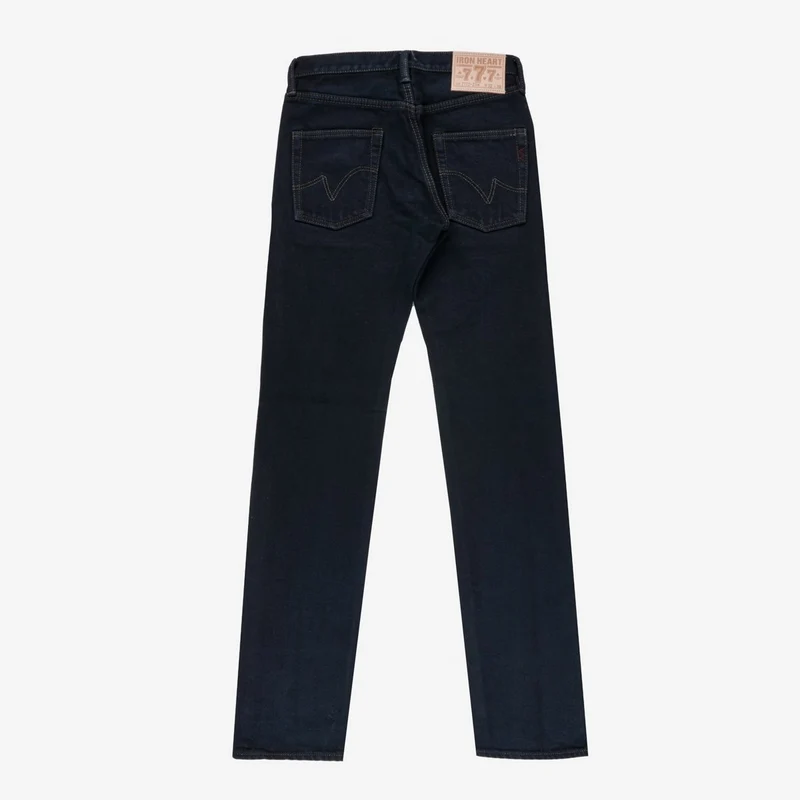 IH-777s-21od 21 oz. Slim Tapered Indigo Overdyed Black