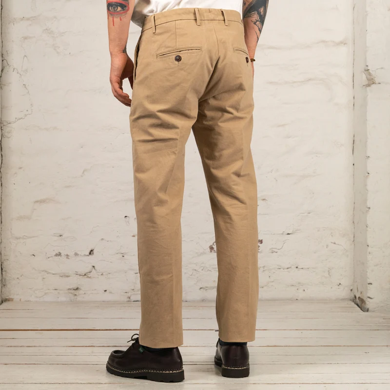 Rodrigo Regular Tapered Chino Gabardine Beige