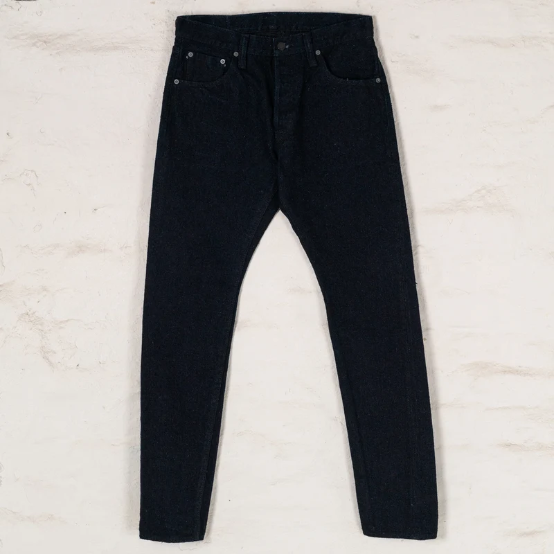 DNP-019-IDS 16 oz. Double Nep Relaxed Tapered Indigo x Sumi