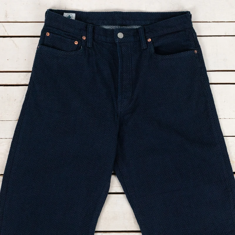 0821 15 oz. Ori-Sashi Sashiko Loose Fit One-Wash Jeans