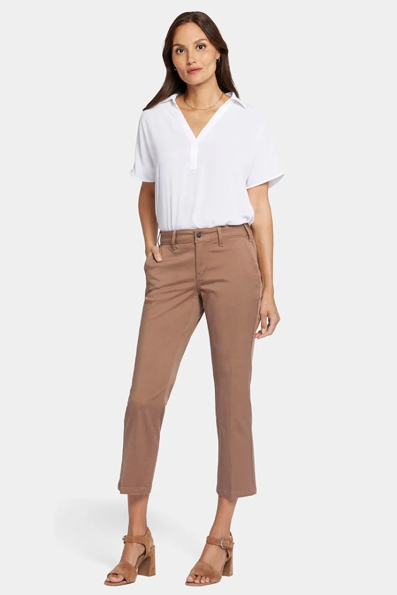 Straight Leg Ankle Trouser Braun Stretch-Twill | Baguette