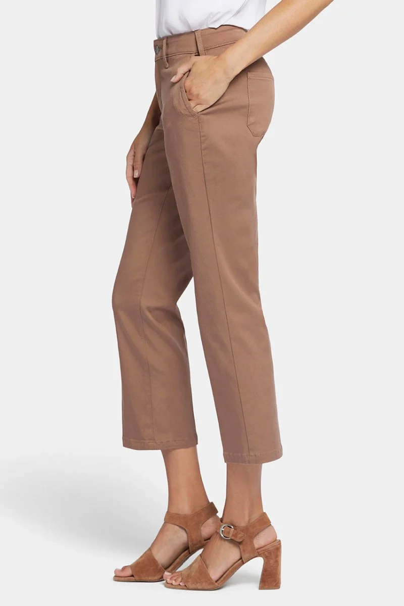Straight Leg Ankle Trouser Braun Stretch-Twill | Baguette