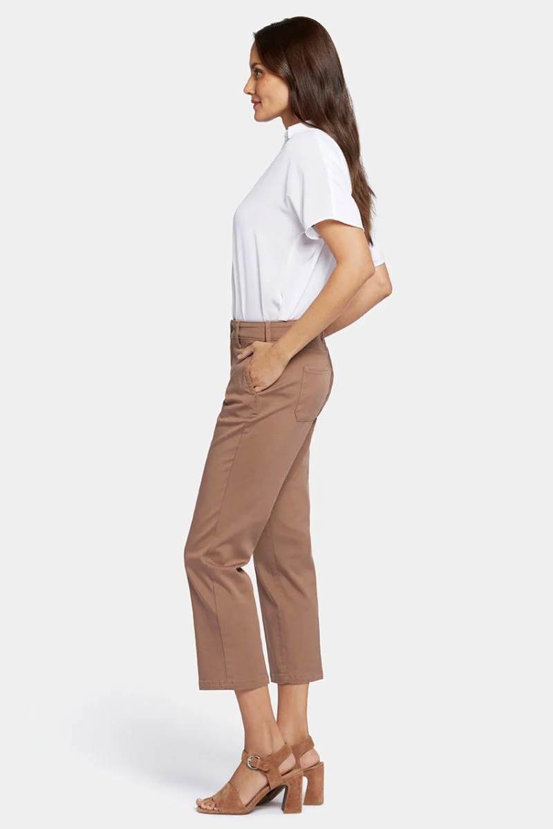 Straight Leg Ankle Trouser Braun Stretch-Twill | Baguette