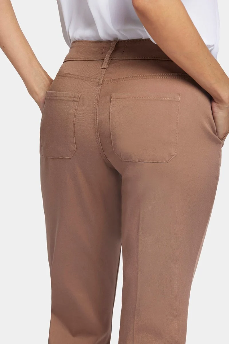 Straight Leg Ankle Trouser Braun Stretch-Twill | Baguette