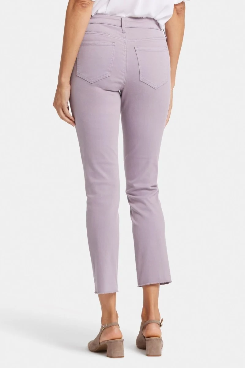 Sheri Slim Knöcheljeans Abgeschnittener Saum Lila Farbiger Denim | Arctic Dusk