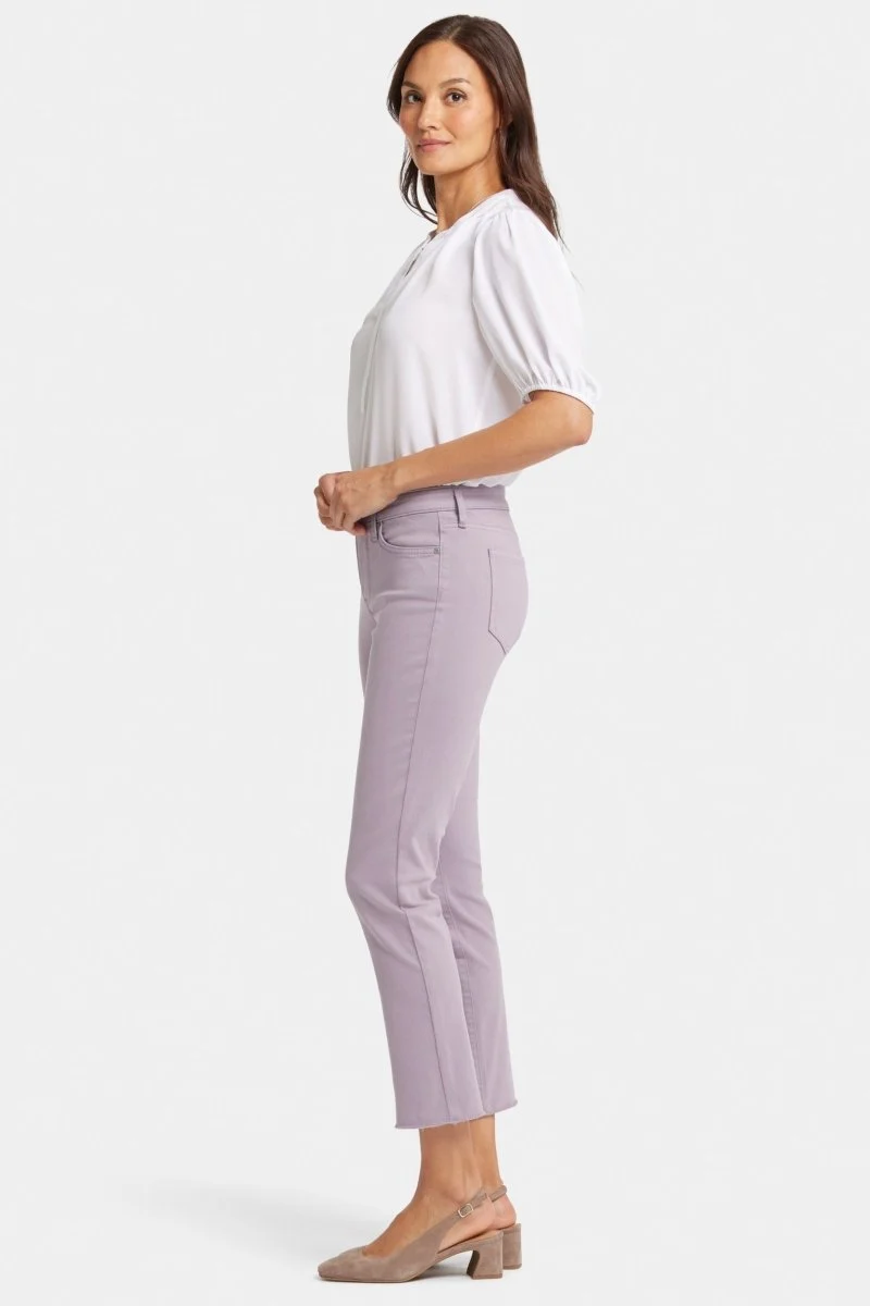 Sheri Slim Knöcheljeans Abgeschnittener Saum Lila Farbiger Denim | Arctic Dusk