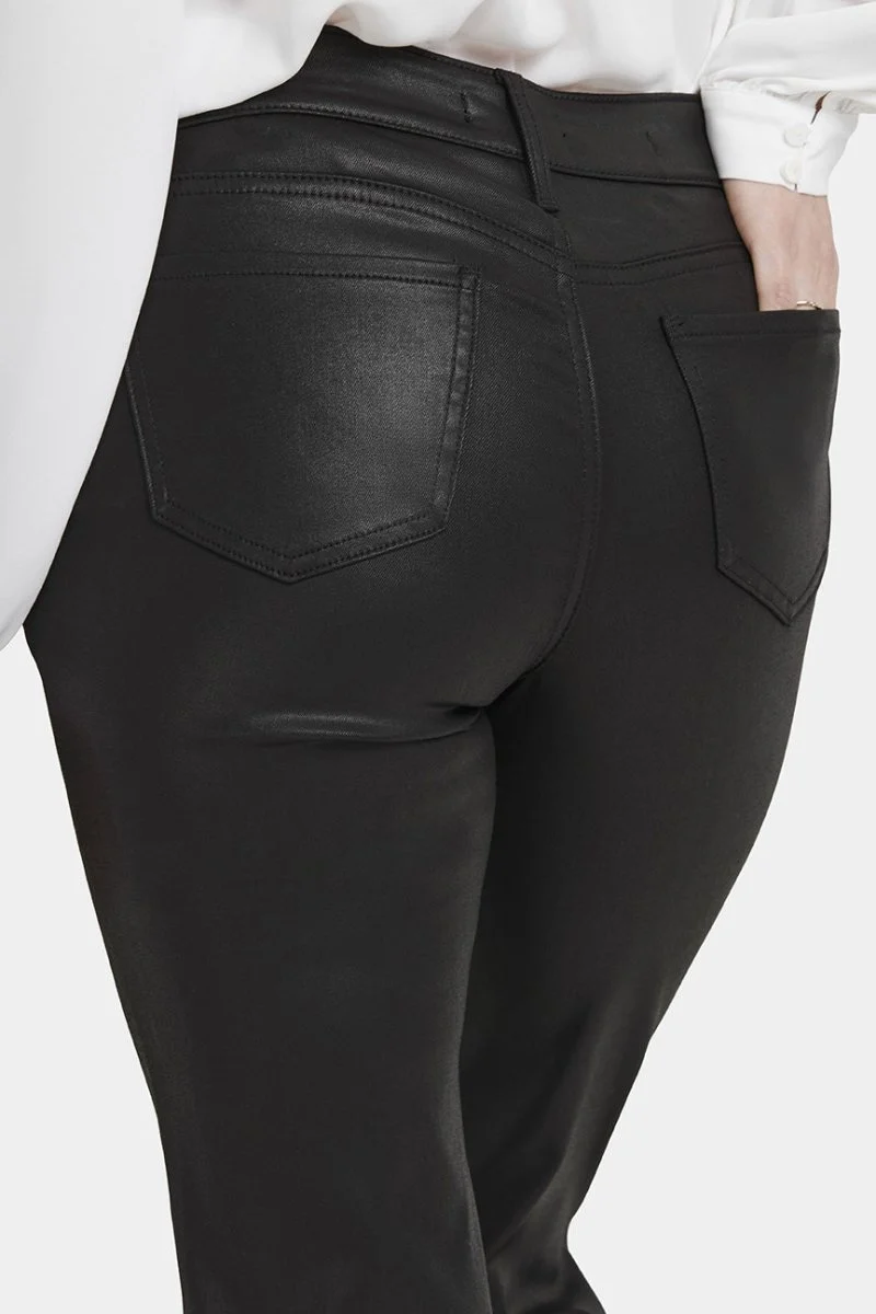 Coated Marilyn Straight Jeans | Black Coated