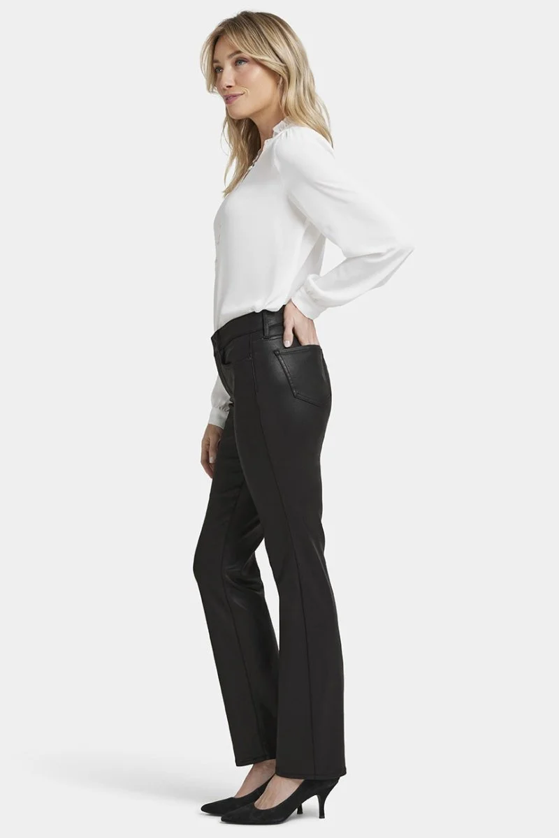 Coated Marilyn Straight Jeans | Black Coated