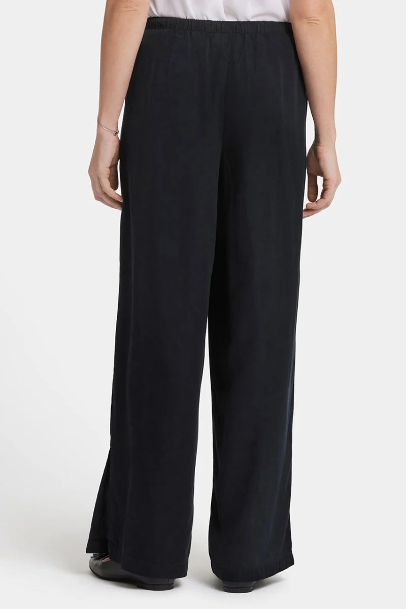 Jayne Wide Leg Pull-On Hosen | Overdye Black