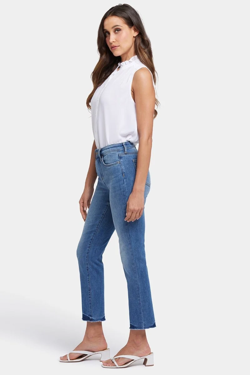 Sheri Slim Ankle Jeans mit ausgefransten Säumen | Bilbao Crest