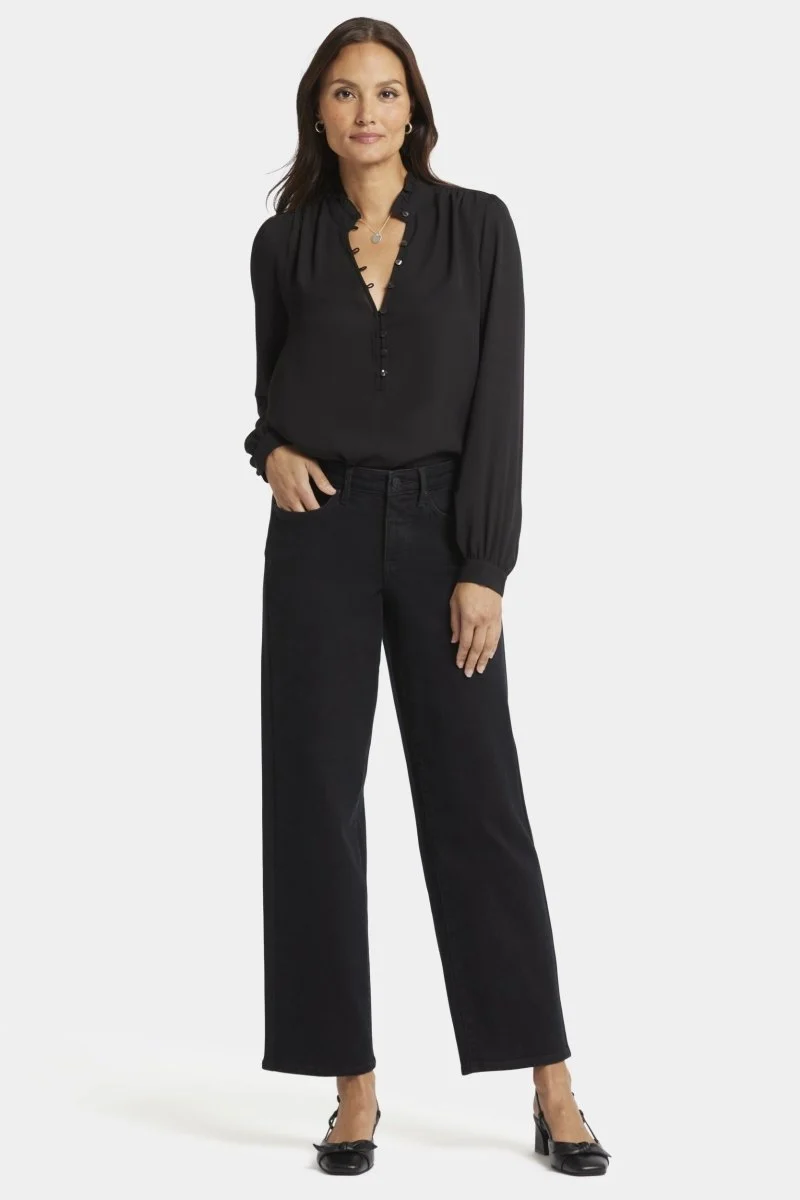 Jemma Barrel Jeans Schwarz Premium Denim | Night Tides