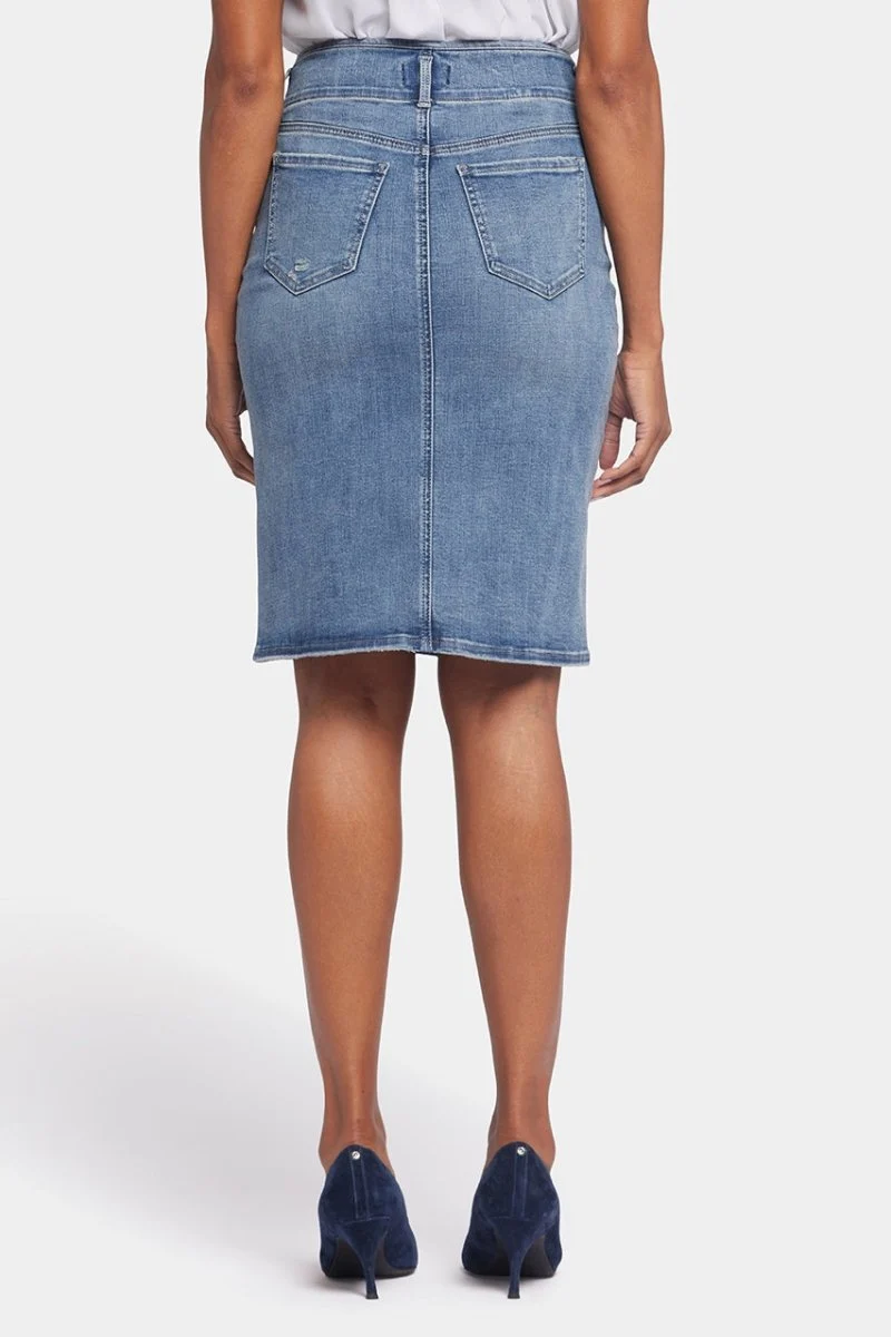 High Waist Skirt Mittelblau Premium Denim | Rockie