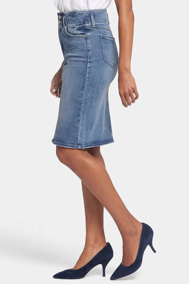 High Waist Skirt Mittelblau Premium Denim | Rockie