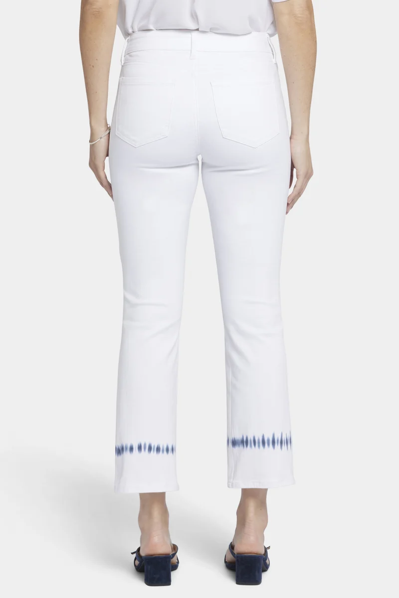 Marilyn Straight Ankle Jeans Weiß Tie Dye Farbiger Denim | Wave Tie Dye