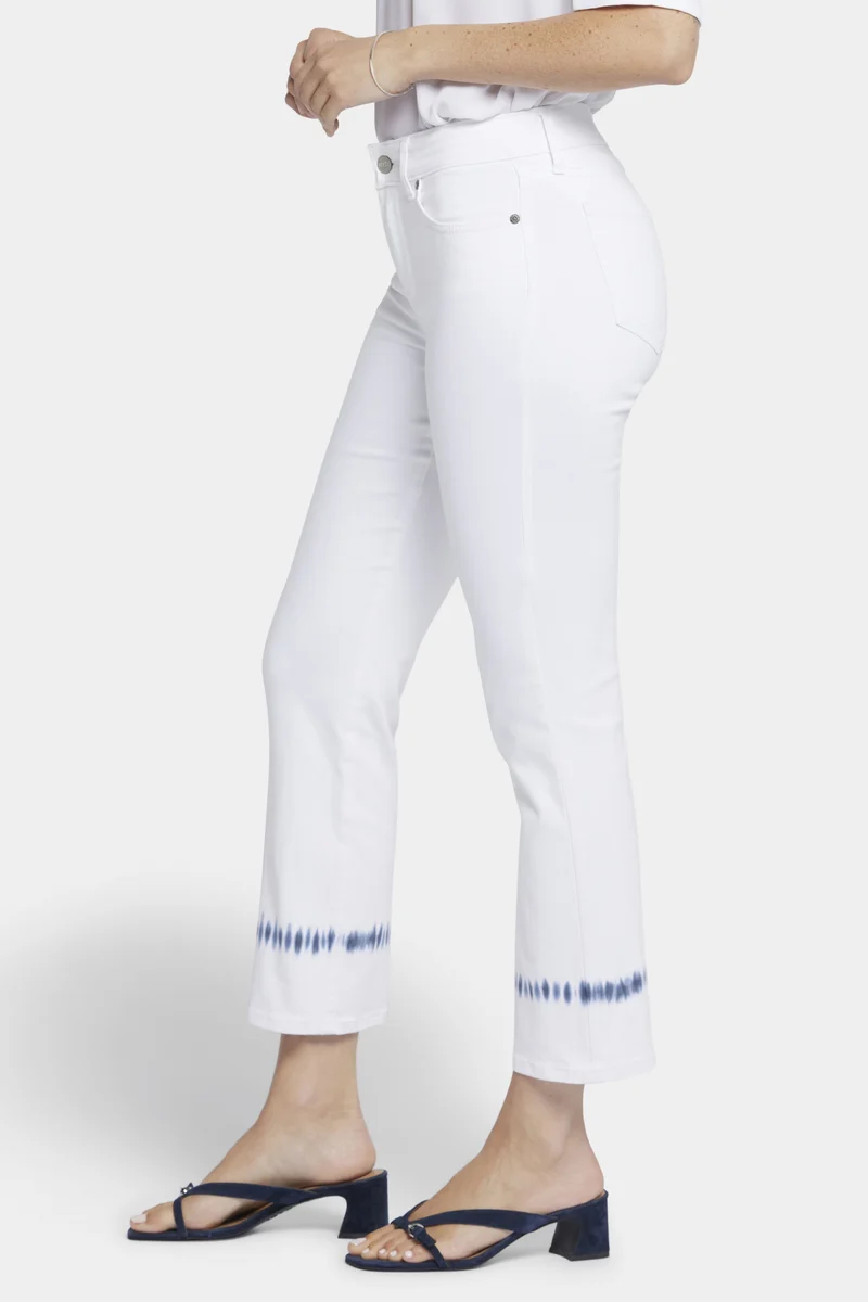 Marilyn Straight Ankle Jeans Weiß Tie Dye Farbiger Denim | Wave Tie Dye