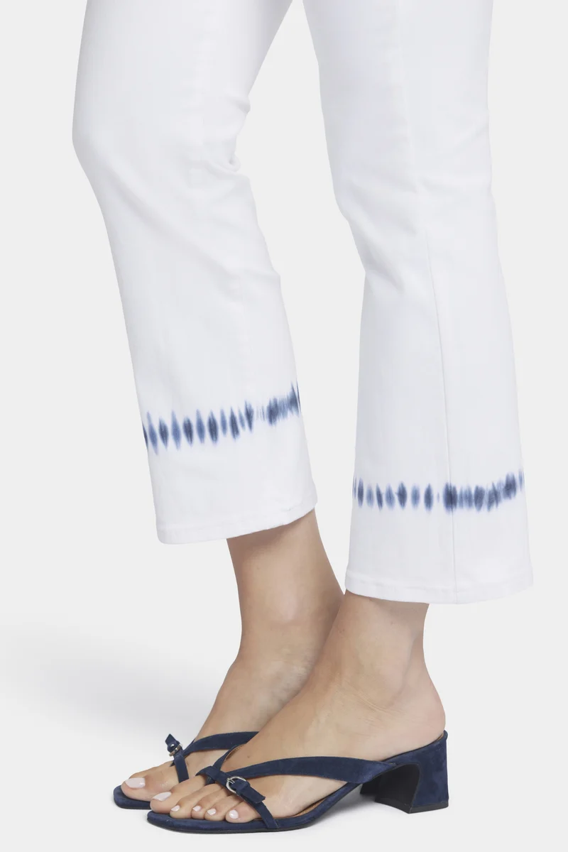 Marilyn Straight Ankle Jeans Weiß Tie Dye Farbiger Denim | Wave Tie Dye