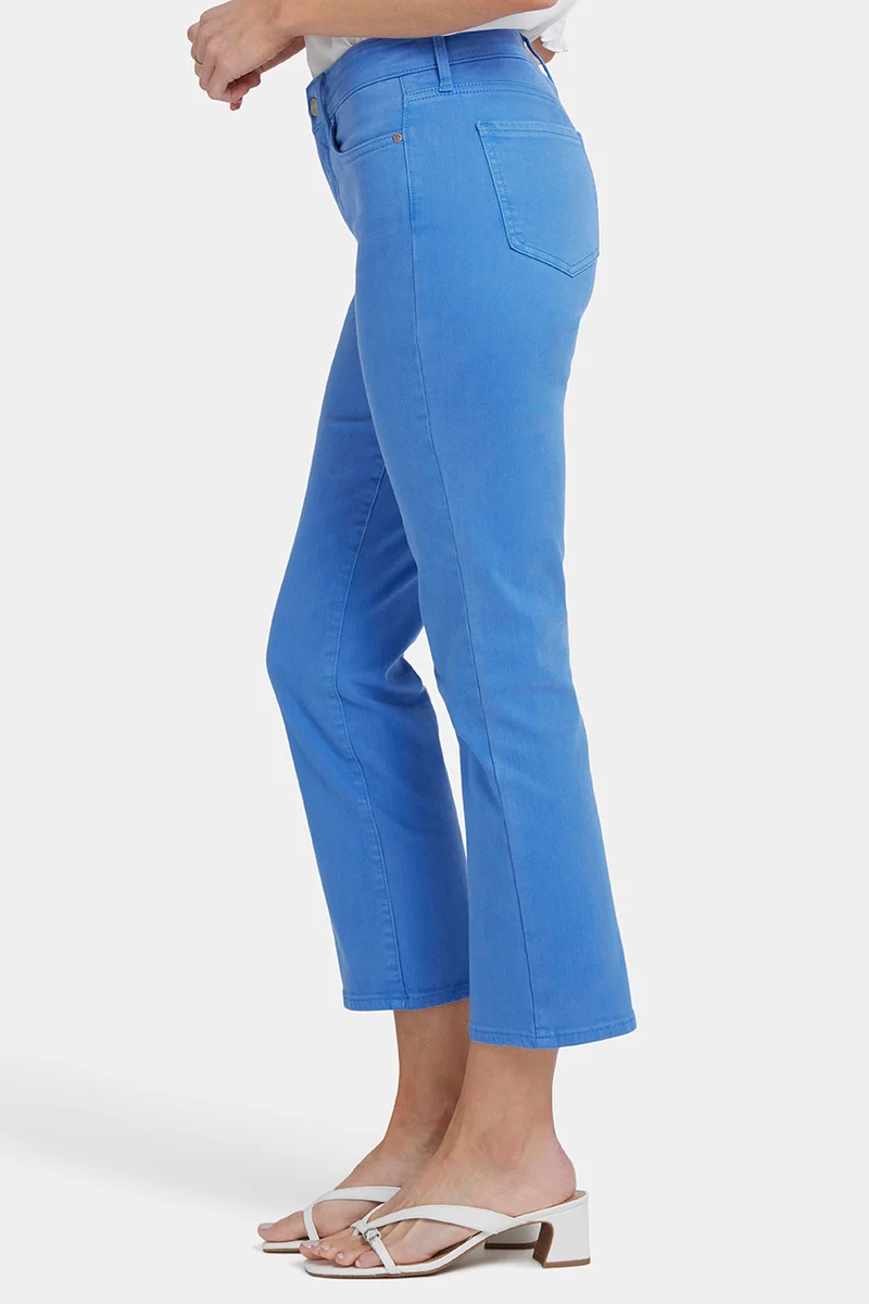 Marilyn Straight Ankle Jeans Blau Farbiger Denim | Greek sea