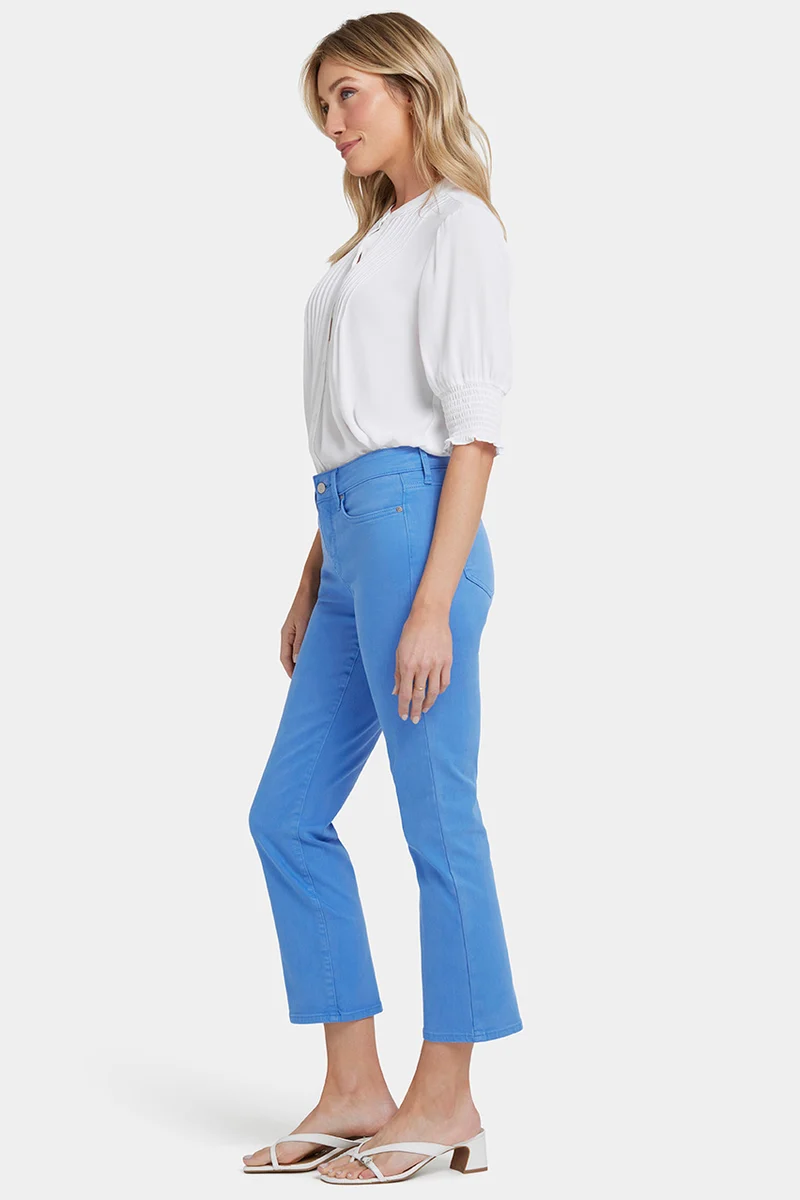 Marilyn Straight Ankle Jeans Blau Farbiger Denim | Greek sea