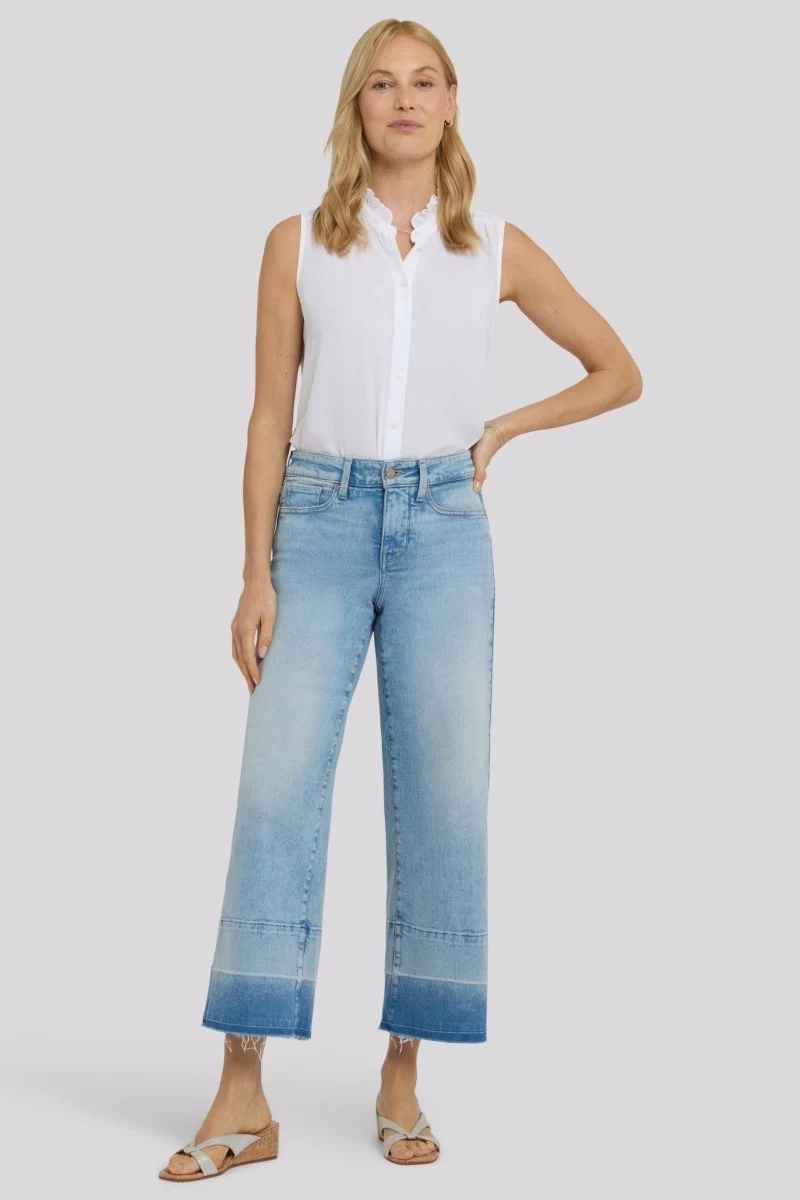Teresa Wide Leg Ankle Jeans aus Re-New™ Denim | Oasis Sand