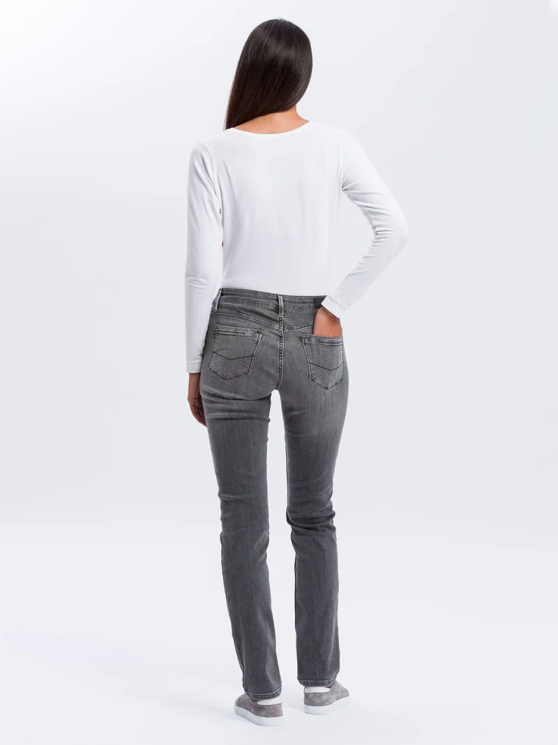 SOPO - CROSS JEANS - ANYA Jeans, Slim Fit, High-Waist, Dark Grey