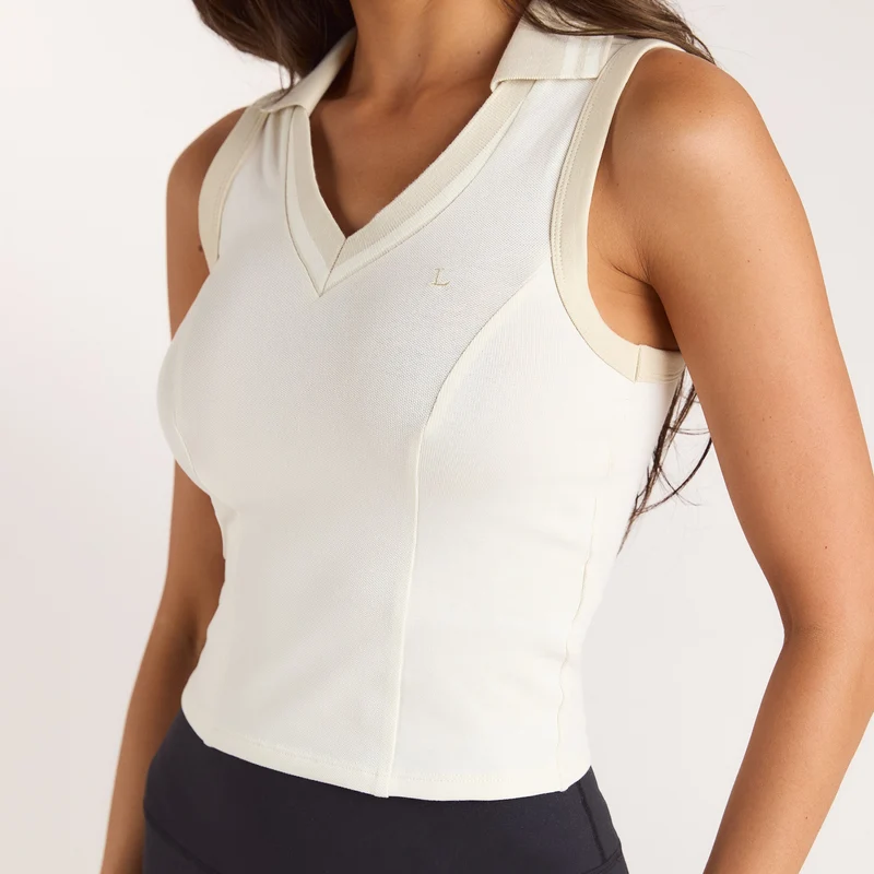 Polo-Top - Crèmefarbe