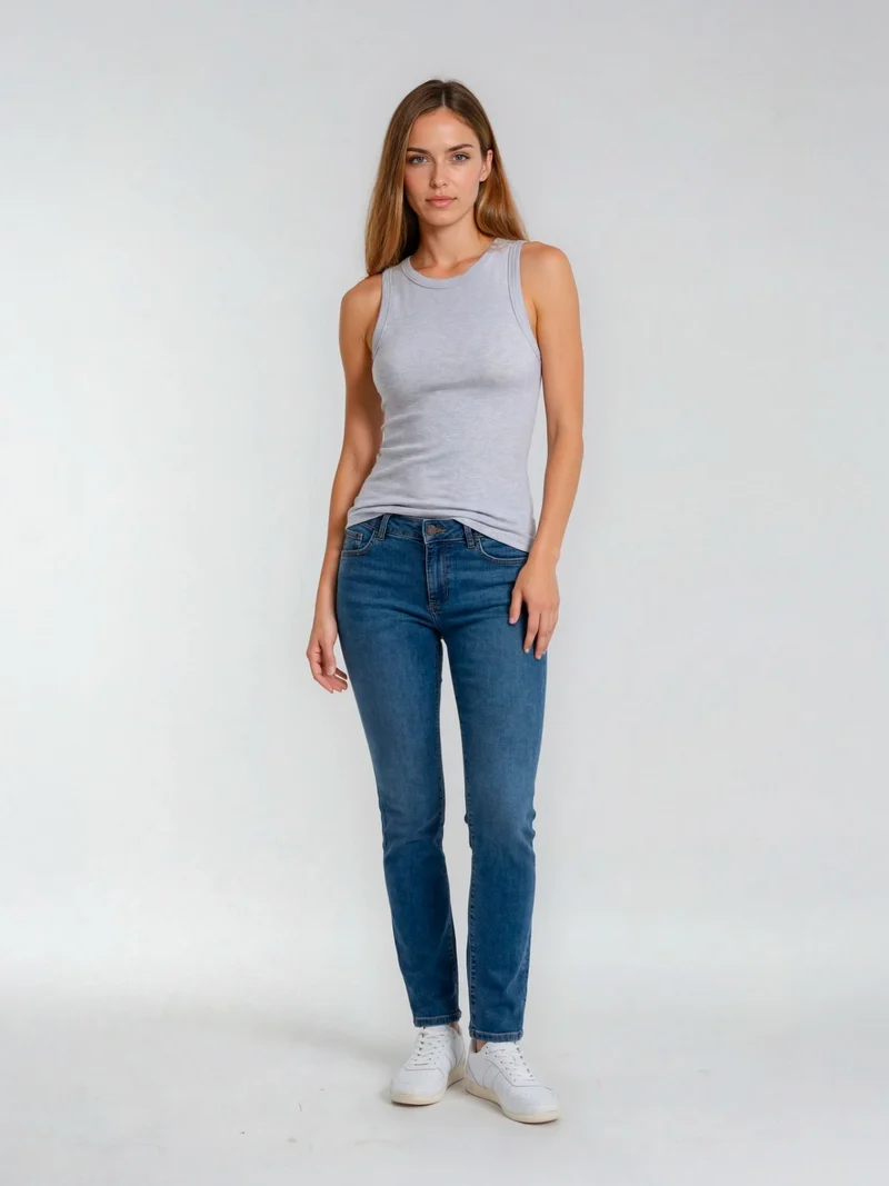 CROSS JEANS - ANYA Jeans, Slim Fit, High-Waist, Dark Blue Washed