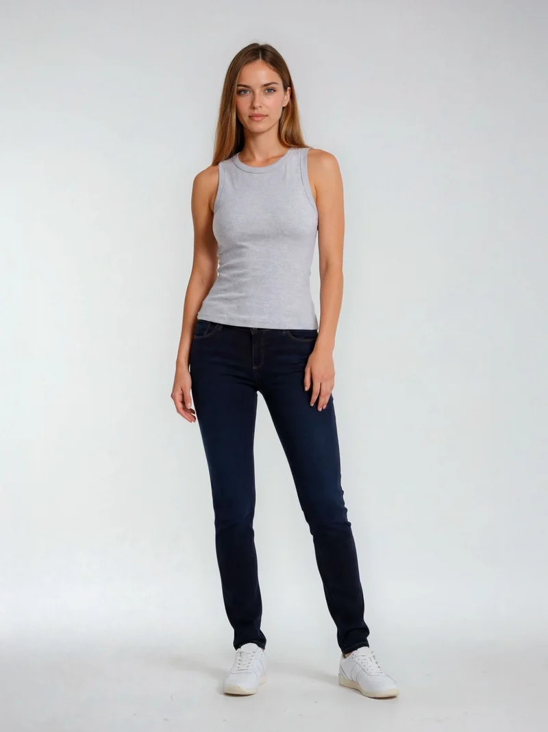 CROSS JEANS - ROSE Jeans, Straight Fit, Mid-Waist, Dark Blue