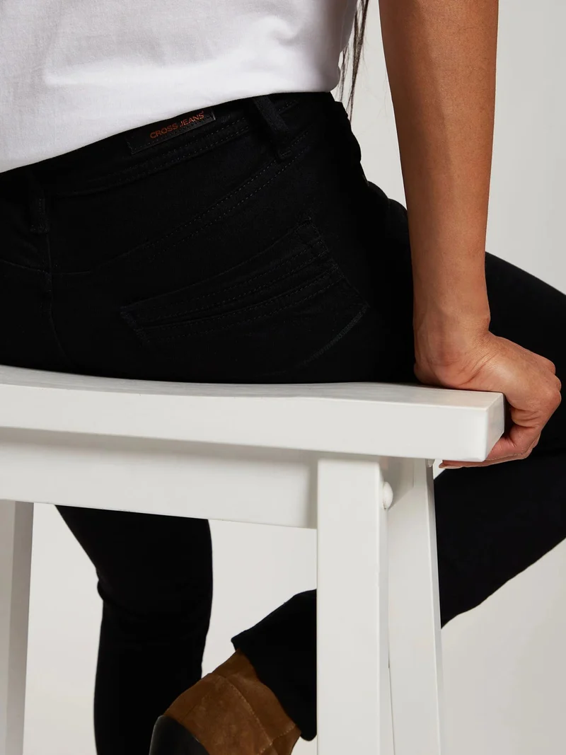 CROSS JEANS - ANYA, Slim Fit, High-Waist, Black