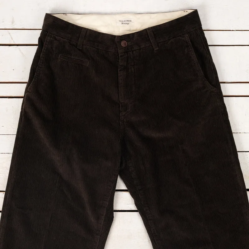 Renzo Loose Chino Corduroy Marrone