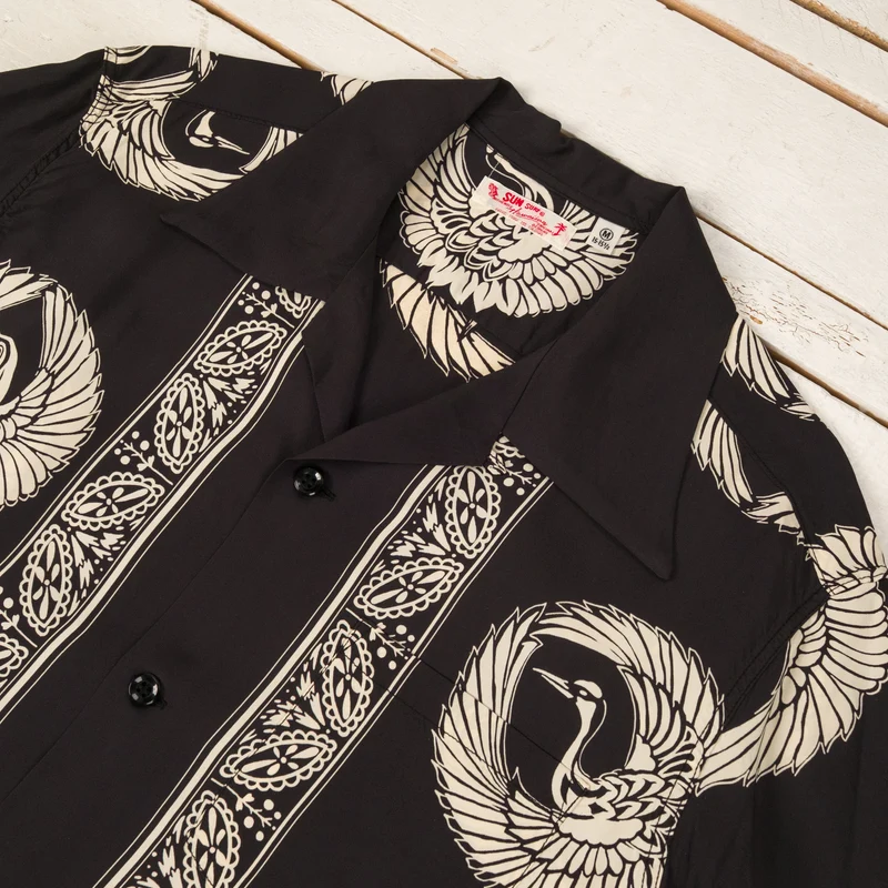 "Oriental Border" Hawaiihemd Schwarz
