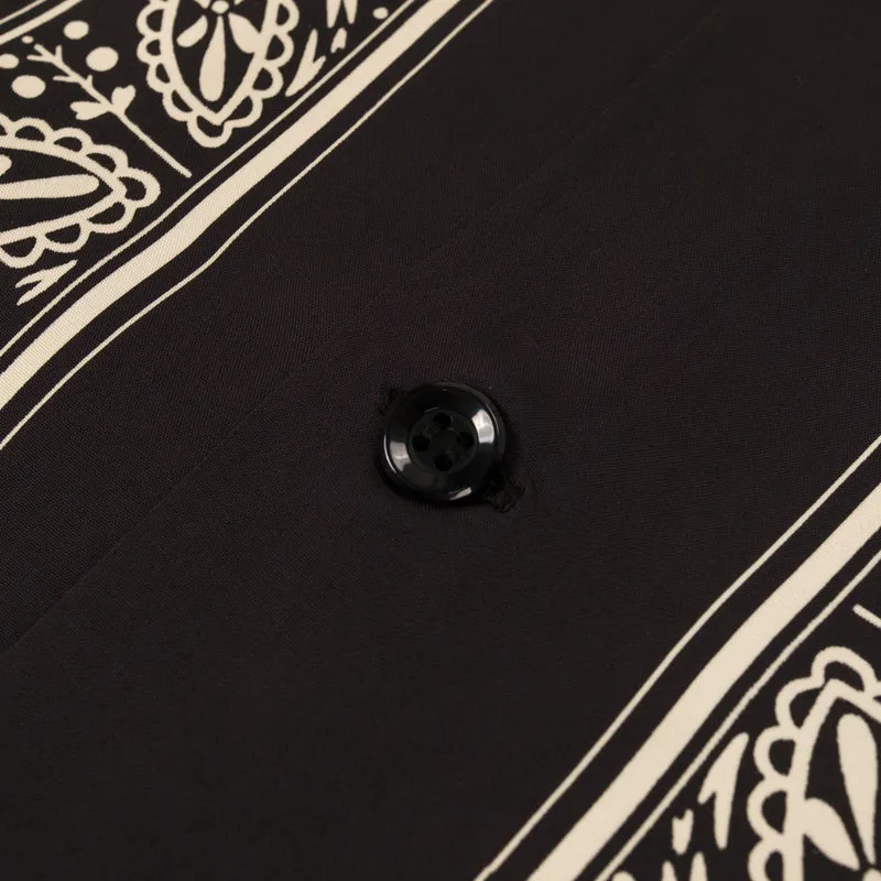 "Oriental Border" Hawaiihemd Schwarz