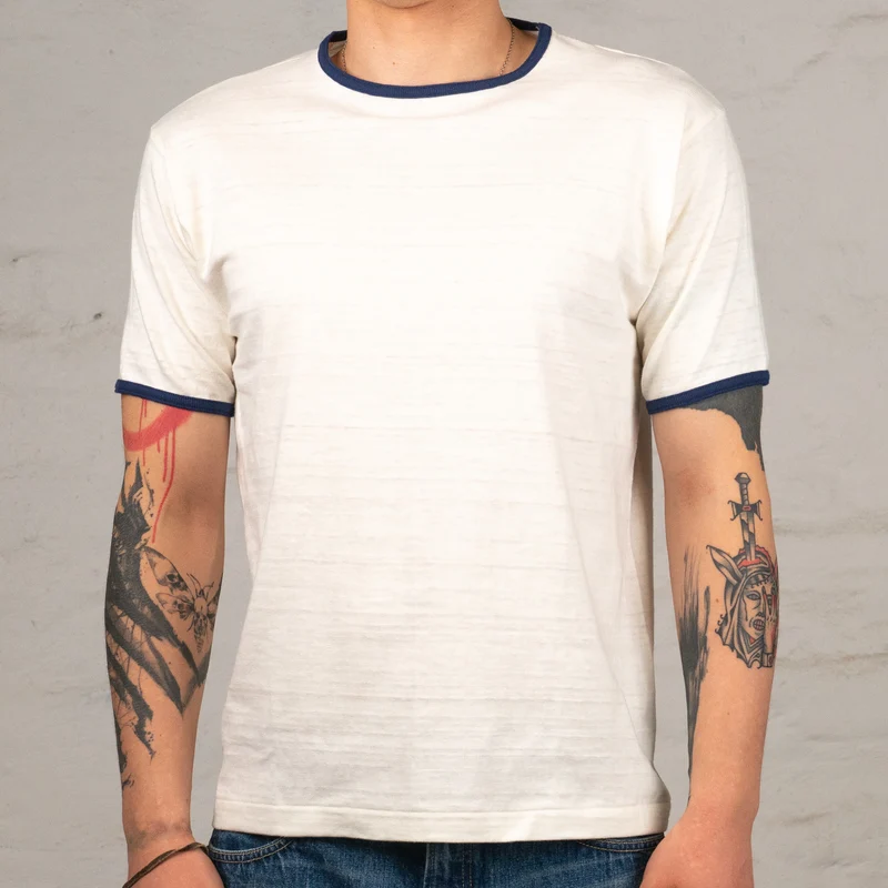 Ringer T-Shirt Cream/Navy