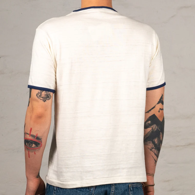 Ringer T-Shirt Cream/Navy