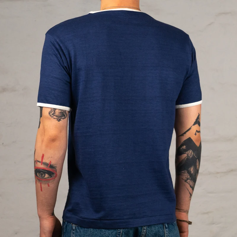 Ringer T-Shirt Navy/Cream
