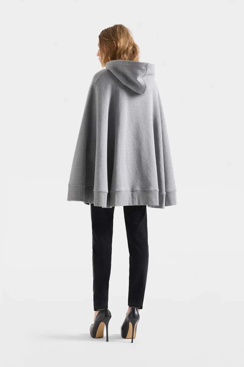 OVERSIZE ZIP HOODIE in Ash
