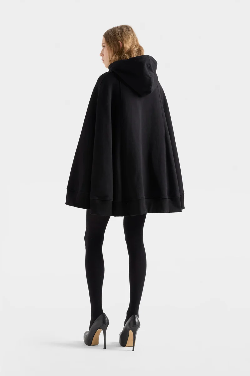 OVERSIZE ZIP HOODIE in Black