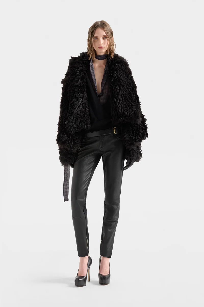 WRAP V-NECK SWEATER in Wool Eclipse