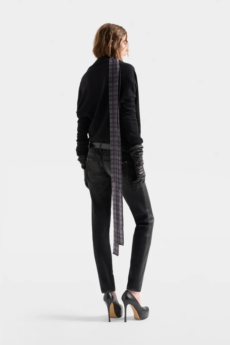 WRAP V-NECK SWEATER in Wool Eclipse
