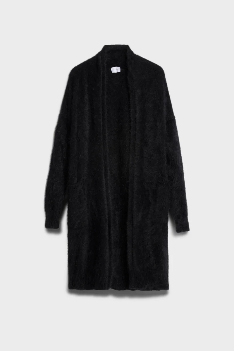 FUZZY ROBE CARDIGAN in Alpaca Blend Sable