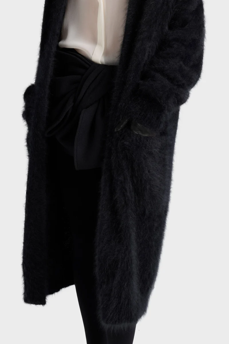 FUZZY ROBE CARDIGAN in Alpaca Blend Sable