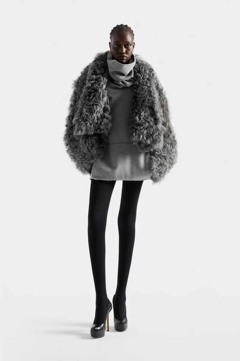 SHEARLING JACKET in Leather Mink