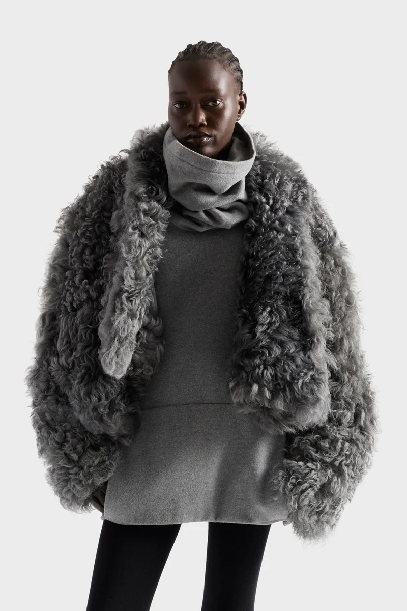 SHEARLING JACKET in Leather Mink