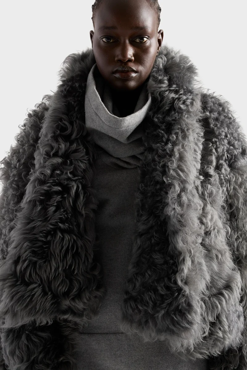 SHEARLING JACKET in Leather Mink