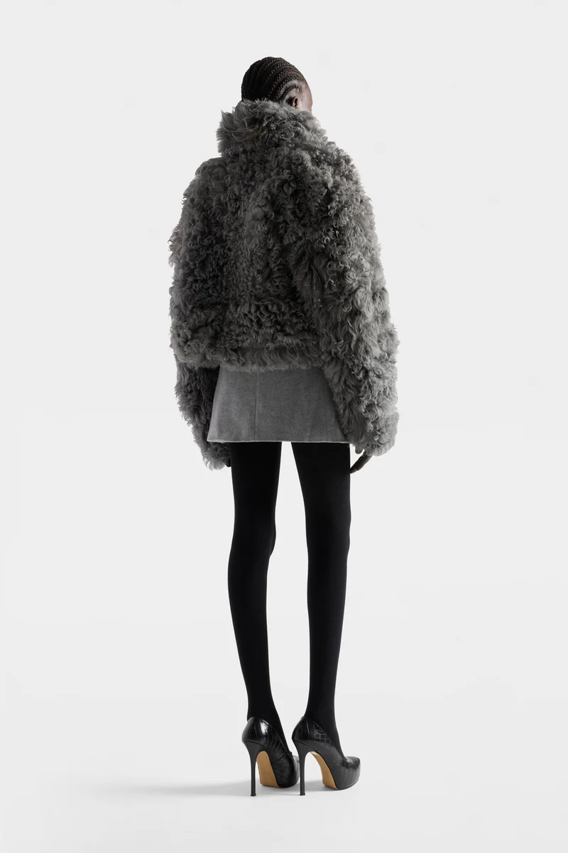 SHEARLING JACKET in Leather Mink