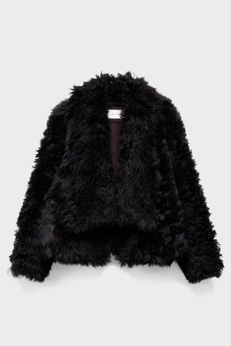 SHEARLING JACKET in Leather Sable