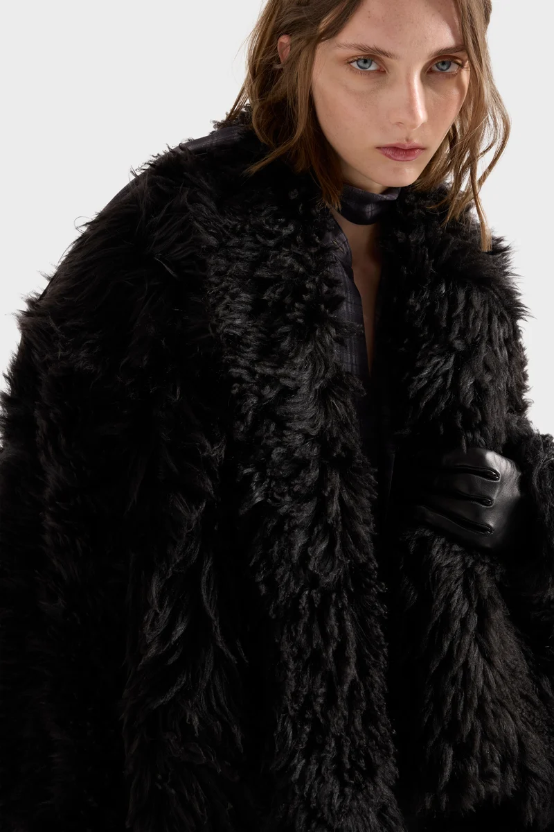 SHEARLING JACKET in Leather Sable