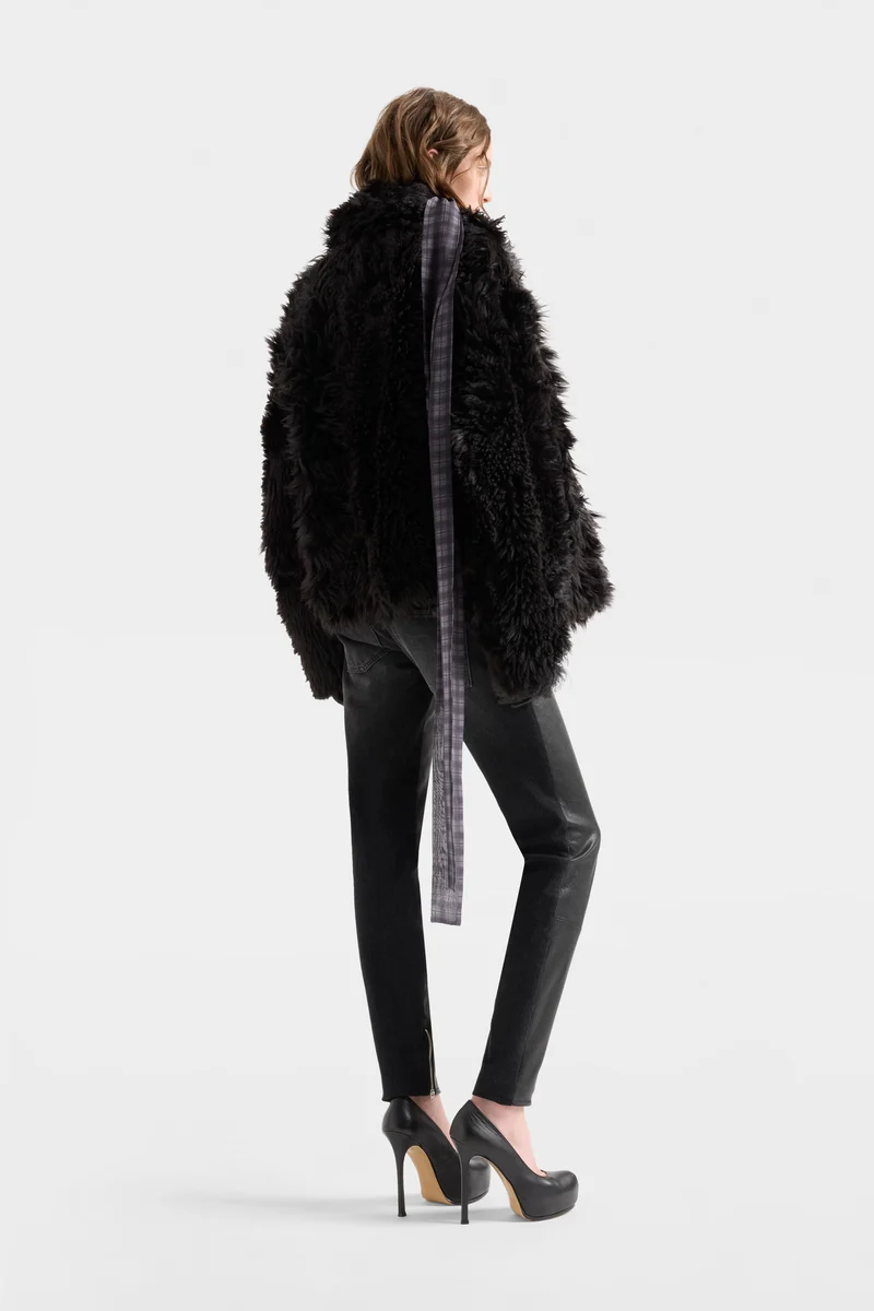 SHEARLING JACKET in Leather Sable