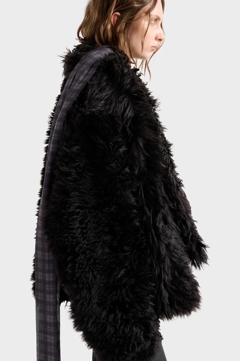 SHEARLING JACKET in Leather Sable